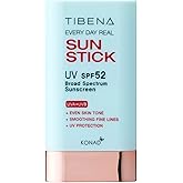 TIBENA Everyday Real Sunscreen Stick SPF 52 - Broad Spectrum UV Protection 20g | Sunscreen Stick for All Skin Types, Under or Over Makeup