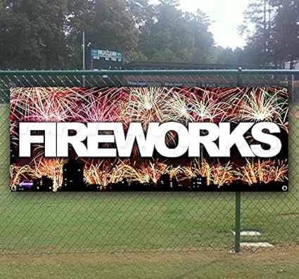 Amazon Com Fireworks 13 Oz Heavy Duty Vinyl Banner Sign With