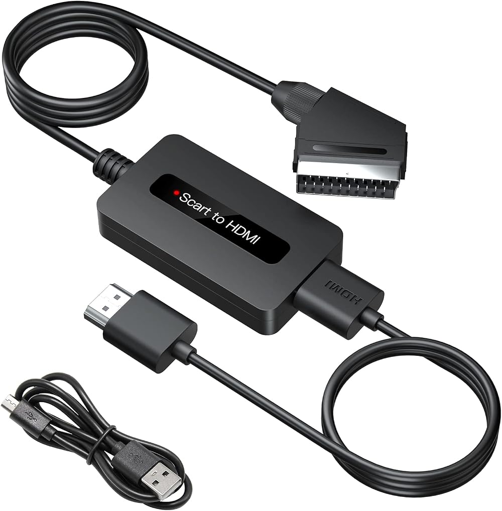 SUNNATCH Scart to HDMI Converter Male Scart In HDMI Out 720P/1080P