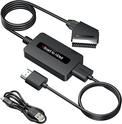 SUNNATCH Scart to HDMI Converter Male Scart In HDMI Out 720P/1080P