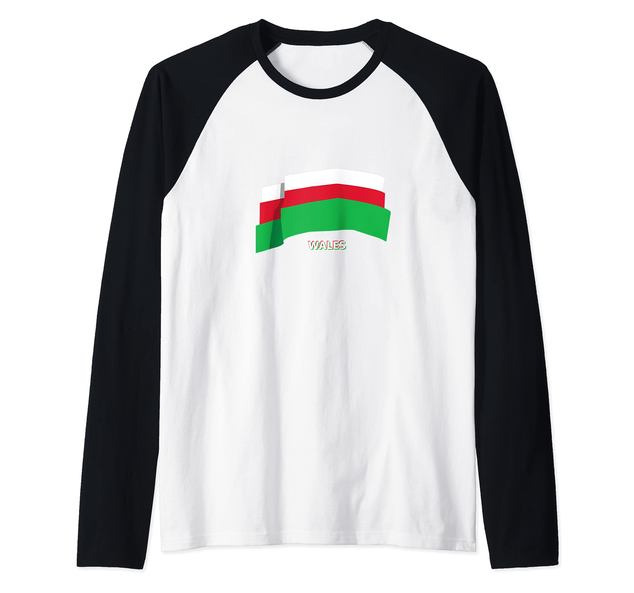 Flag Wales Raglan Baseball Tee