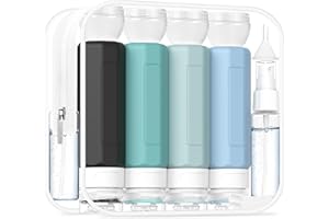 Redfly 17PCS Travel Bottles for Toiletries, TSA Approved Silicone Travel Size Containers, Leak Proof Toiletry Containers for Shampoo, Conditioner, Lotion & Creams Gray