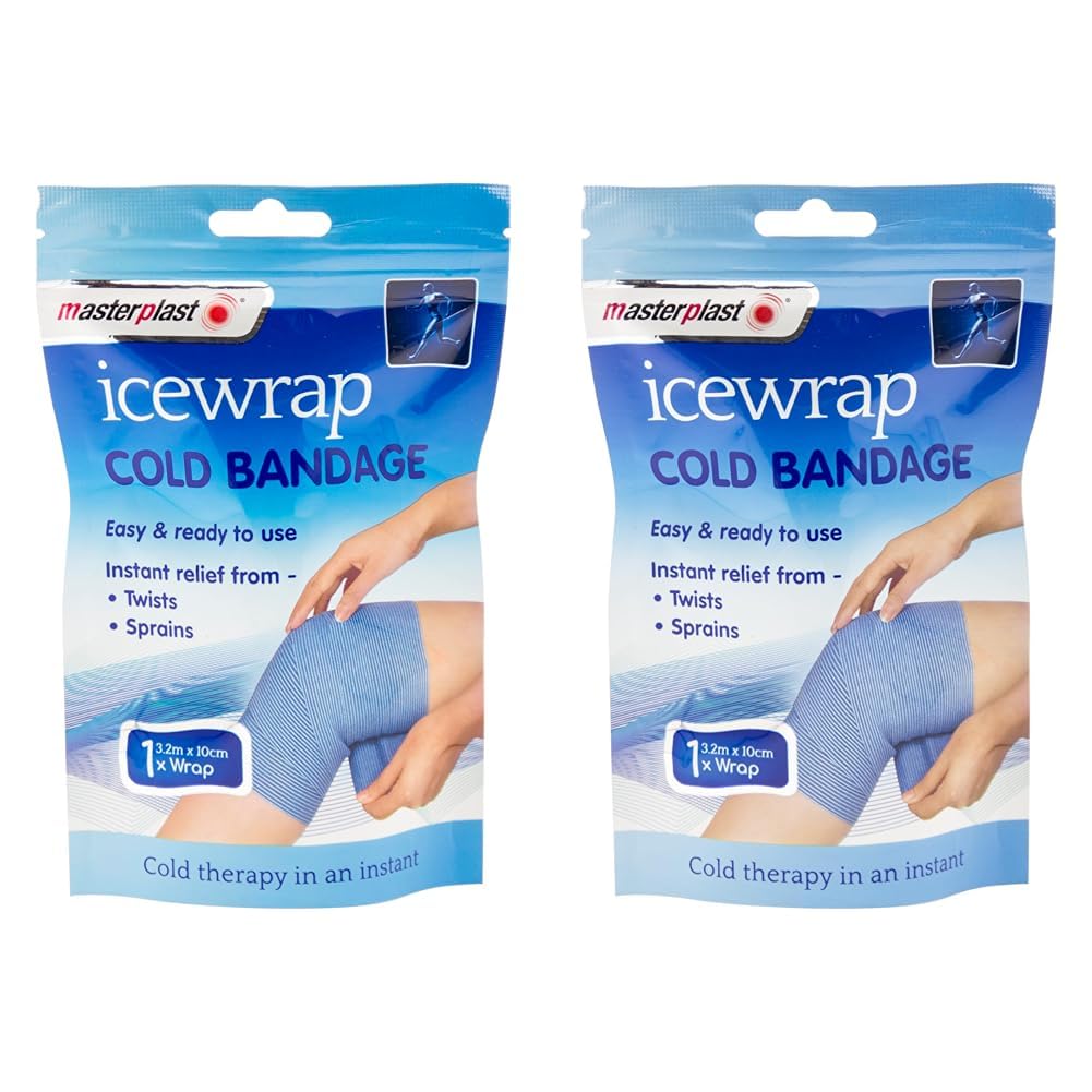 Masterplast Instant Relief Ice Wrap Cold Bandage, 3.2M X 10Cm (Pack of 2)
