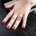 CRARINE Women Statement Promise Ring Pave Zirconia Fashion Knuckle Rings Eternity Ring Wedding Band Plated Rose Gold