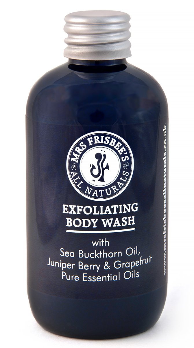 Exfoliating Body Wash with Juniper Berry & Grapefruit Essential Oils/Natural/Vegan/Handmade/Gently removes dead skin cells, whilst smoothing and hydrating the skin (100ml)