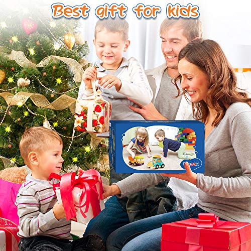 Insoon Toddlers Toy Cars for Girls and Boys 2 Pack of Talking Cartoon Cars Playset Toy Trucks and Vintage Cars Run with Music for Kids Who Love Vehicle Toys