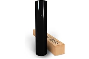Black High Gloss Realistic Paint-Like Microfinish Vinyl Wrap Roll with VViViD XPO Air Release Technology (6ft x 5ft)