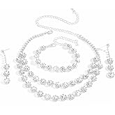 Women's Jewelry Set, Silver Rhinestone Three-Piece Set, Women's Ball Accessory, Bride's Wedding Silver Jewelry