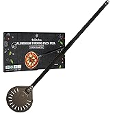 Timber Tree Pizza Turning Peel, Perforated Aluminum, with Detachable Handle for Easy Storage, Gourmet Luxury Pizza Paddle for