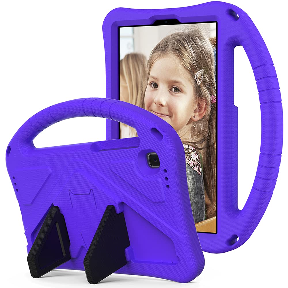 Galaxy Tab A7 Lite Case Kids, Tading for Samsung Galaxy Tab A7 Lite Case, EVA Foam Shockproof Stand Handle Protective Cover for Galaxy Tab A7 Lite 8.7" SM T220 T225 Boys Girls - Purple