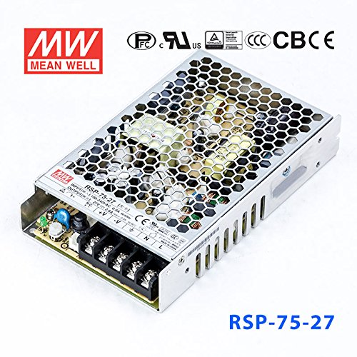 Meanwell RSP-75-27 Power Supply - 75W 27V 2.8A - Low Profile