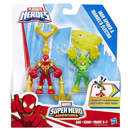 Playskool Heroes Marvel Super Hero Adventures Iron Spider and Marvel's Electro