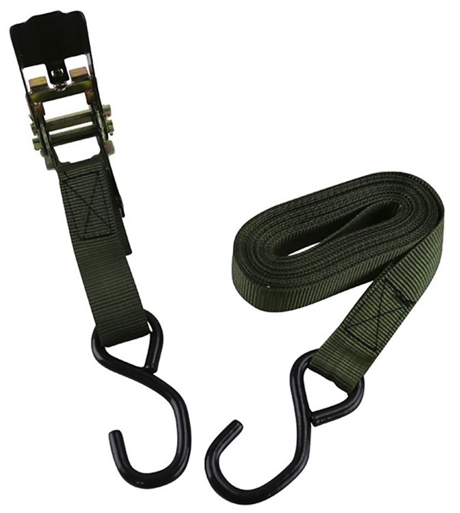 Tactical Military Ratchet Camping Cargo Utility Strap Roof Rack Green New