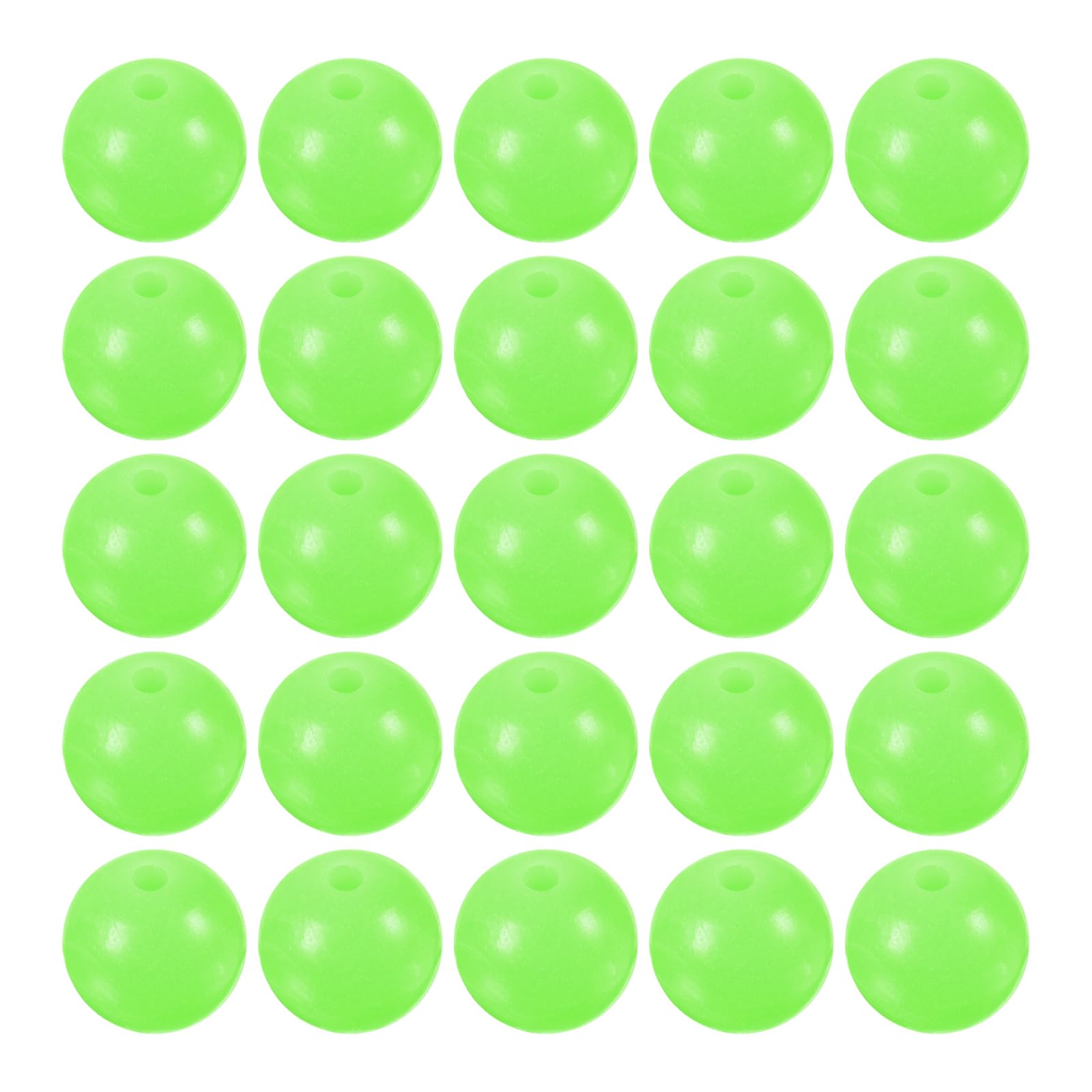 M METERXITY 200 Pcs Glow Fishing Beads - Plastic Luminous Round Bait Egg Lure Rigs Apply to Outdoor Tackle Tool (10mm, Green)