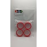 PerfectPlay 1 1/2 inch Standard Size Silicone Pinball Flipper Rubber, Set of 4 (RED)
