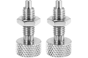 MEITRCIL 2Pcs Hand Retractable Spring Plunger, M16 Stainless Steel Quick Release Pin Lock Out Pin with Nut and Knurled Handle for Rolling Toolbox Packout Tool Box Accessories (M16)