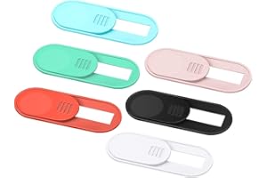 HKDGYHON Webcam Cover Slide, 0.028 Inch Ultra Thin Laptop Camera Cover Blocker, Web Cam Privacy Cover for MacBook iPhone iPad iMac, Protect Your Visual Privacy Security (Multi-Color-6 Pack)