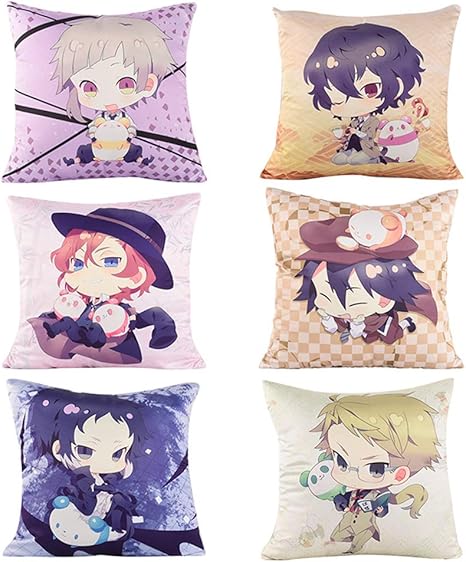 Amazon Beginshow 即納品 クッション 文豪ストレイドッグス プレゼント 中島 敦 太宰治 萌えグッズ 国木田独歩 芥川竜之介 抱き枕 公式サイトグッズ ぬいぐるみ クッション おもちゃ 学園祭 男女兼用 ぬいぐるみ おもちゃ