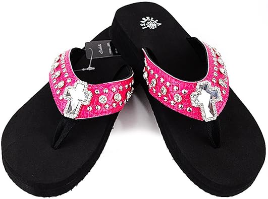 rhinestone flip flops amazon
