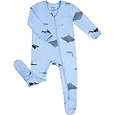 Okayinn BubblePanda Rayon Made From Bamboo Baby Pajamas Baby Clothes for Boys Girls Unisex Zip-Front Non-Slip Onesie Sleeper