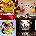 70Pack Red Black Yeloow Balloons, 12 Inch Red Black Yellow Latex Balloons Premium Helium Quality Sequins Balloon For Party Supplies and Decorations(With Yellow Ribbon)