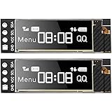 MakerFocus 2pcs I2C OLED Display Module 0.91 Inch I2C SSD1306 OLED Display Module White I2C OLED Screen Driver DC 3.3V~5V for
