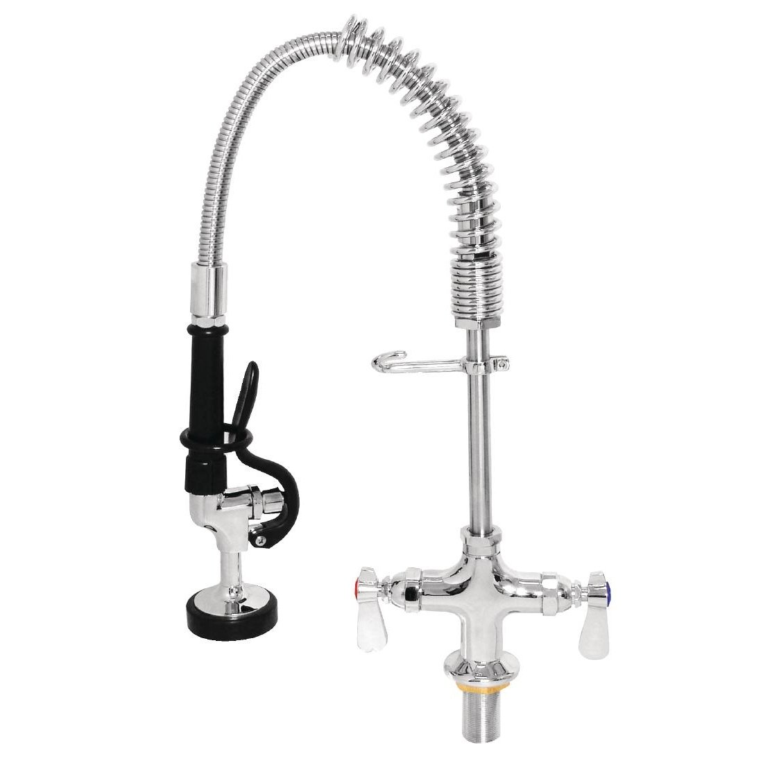 Vogue Commercial Single Mini Pre-Rinse Sink Sprayer Head - With Flexible Hose, Restraining Hook DL831