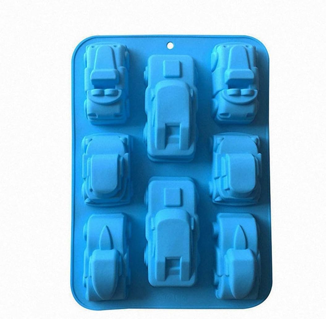 MKNzone 1 pc 8 Cavities Silicone Mould For Chocolate, Jelly And Candy etc. - Car model, Random Colour Delivery(32.5 X 23.5 X 4 cm)