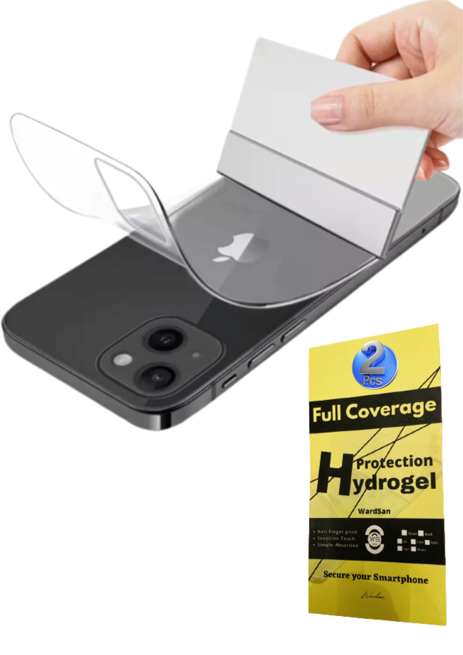 WardSan [2 Pieces Back for iPhone Anti-shock | Compatible with TPU cases | Soft TPU Protective Film