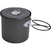 MIRRO 1.2 Qt Hard Anodized Aluminum Camping Pot with Lid for Backpacking