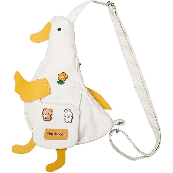 バッグ Kartoon Opexicos 1Pcs Duck Shaped Sling Bag Funny Cartoon Crossbody