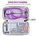 Stethoscope Carrying Case Compatible with 3M Littmann Classic III, Cardiology IV Diagnostic, MDF, ADC, with Handle, Includes Medical LED Penlights & Mesh Pocket for Accessories