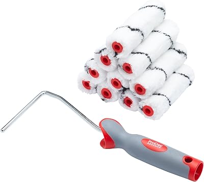 ProDec Advance 11pc 4in Microfibre Mini Paint Rollers with Frame