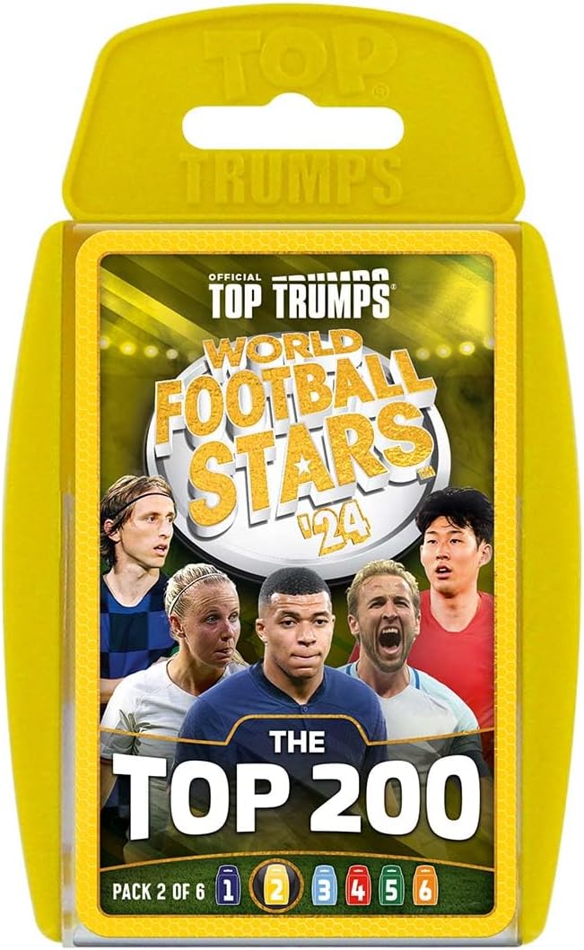 Top Trumps World Football Stars Top 200 Card Game Pack 2