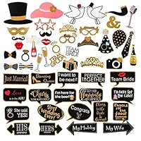 60Pcs Wedding Photo Booth Props Pose Sign Kit,Bachelorette Christmas Holiday Wedding Birthday Party Decoration Supplies