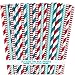 Outside the Box Papers Dr Seuss Theme Polka Dot and Striped Paper Straws 7.75 Inches 100 Pack Red, Light Blue, White