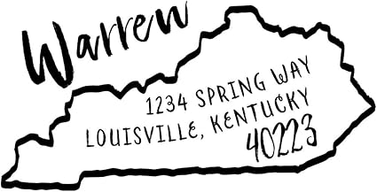 Amazon ケンタッキー州戻りアドレススタンプ ケンタッキー州の状態self Inkingスタンプ スタンプ 文房具 オフィス用品