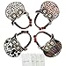 ROFLYER Owl Design Metal Foldable Purse Bag Hook Table Hanger,Set of 4