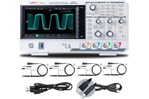 UNI-T UPO1054 DSO Ultra Phosphor Digital Oscilloscope 50MHz 4 Channels 2 GSa/s 56 Mpts Memory Depth 500,000 wfm/s 7 Inch Display Fast Acquire 1 Mpts FFT Points
