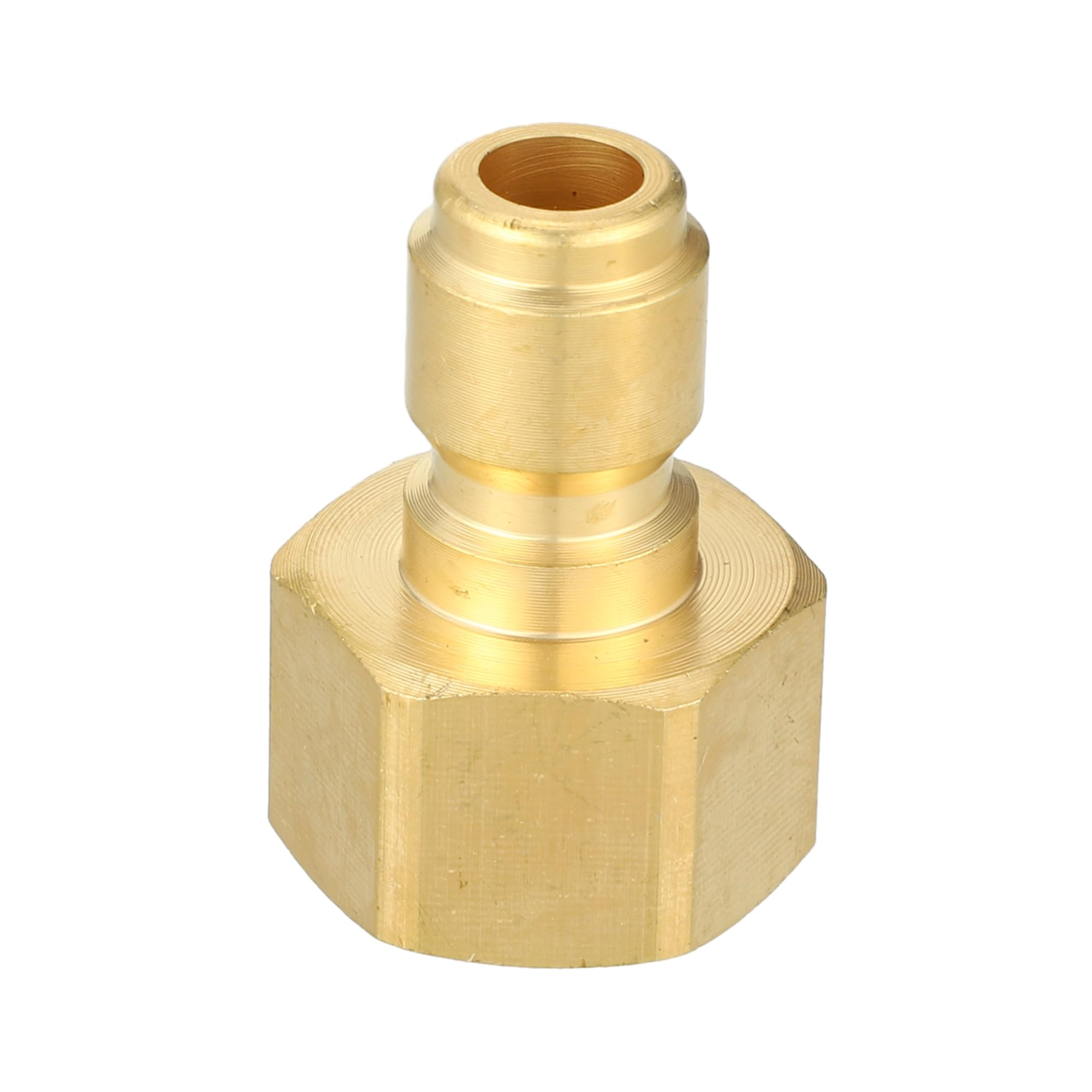 Hihaha Pressure Washer Coupler/Outer Washer Gun Adapter Universal for Car/Durable Brass M22 x 1.5 38mm Length / 1 Pcs Copper Tone