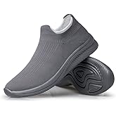 Vidbiv Men Slip on Casual Trainers Walking Shoes - Breathable Slip-on Lightweight Comfortable Tennis Mesh Sneaker