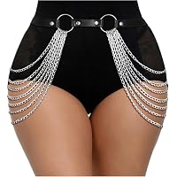 Women Punk Tassel Belt Leather Body Harness Waist Chain  display picture 3