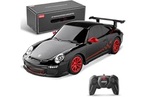 BEZGAR Porsche Remote Control Car - Officially Licensed Porsche 911 GT3 RS Toy Car 1:24 Porsche RC Car Model Vehicle Gift for Boys,Girls,Teens and Adults (39900 Black)
