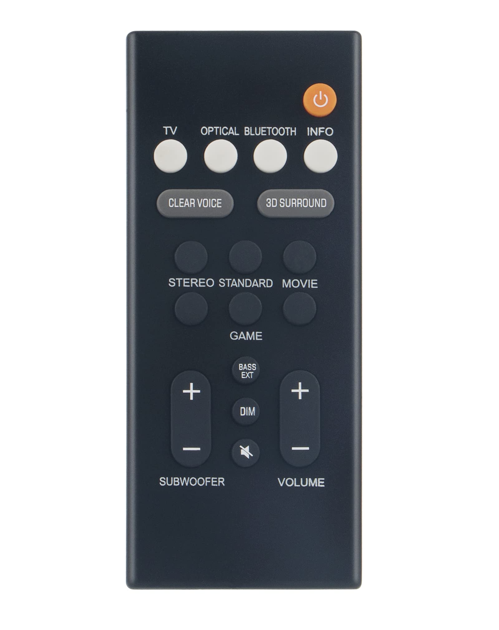 Photo 1 of AULCMEET Remote Control Replacement for Yamaha SR-B20A VDQ7630 SR-C20A SR-B20ABL SR-C20ABL ATS-C200 Sound Bar