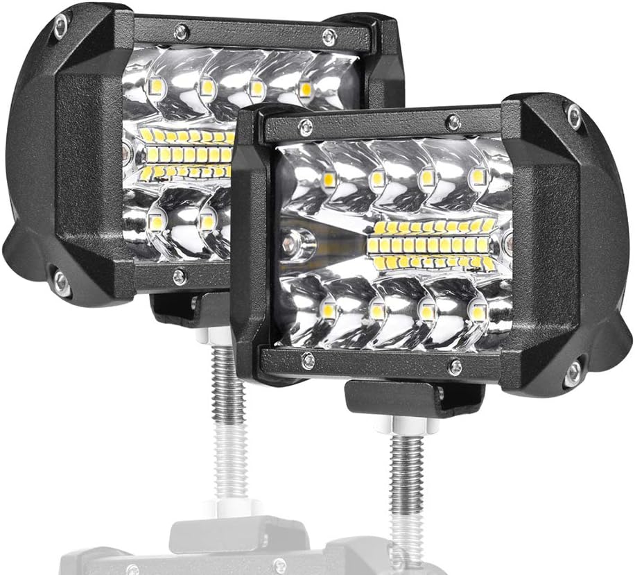 LMGAO 4 Inch 60W Combo Led Light Bars Spot Flood Beam LED Work Light Bar Waterproof For Driving Offroad Boat Car Tractor Truck SUV ATV: Automotive
