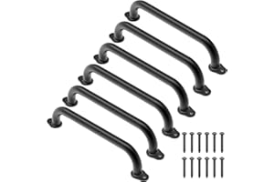 Dolibest 6 Pack 17-Inch Safety Handle, Metal Safety Playground Handles, Playset Hand Grips & Widened Base Design, Playset Handles for Climbing Frame, Treehouse, Play House, Swing Set Accessories