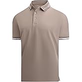 Alex Vando Mens Golf Shirt Cotton-Like Silky Performance Short Sleeve Sports Polo Shirts