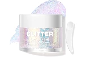 Erinde Holographic Body Glitter Gel - Color Changing Glitter for Face, Body and Hair, Cosmetic-Grade Sequins, Easy to Use, Perfect for Festival Party Rave, Vegan & Cruelty Free (02 Sparkling Pink)
