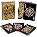 Brybelly Blind Tiger Prohibition & Speakeasy Themed Black & Gold Custom Deck of Playing Cards - Plastic-Coated, Standard Index, Poker Size