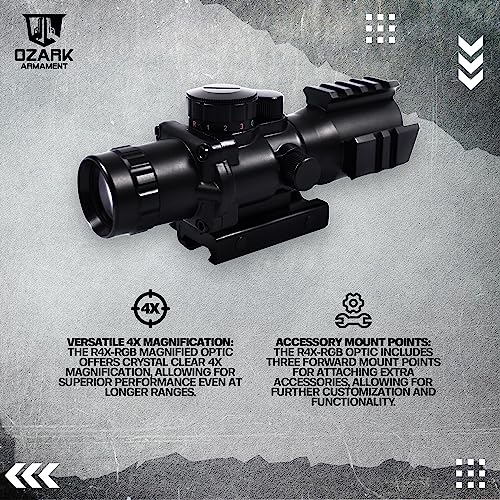 OZARK ARMAMENT Rhino Acog Scope, 4X Scope, Magnified Optics Acog Sight